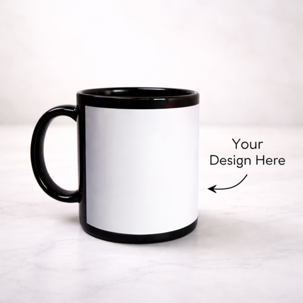 Personalized Black Patch Photo Mug