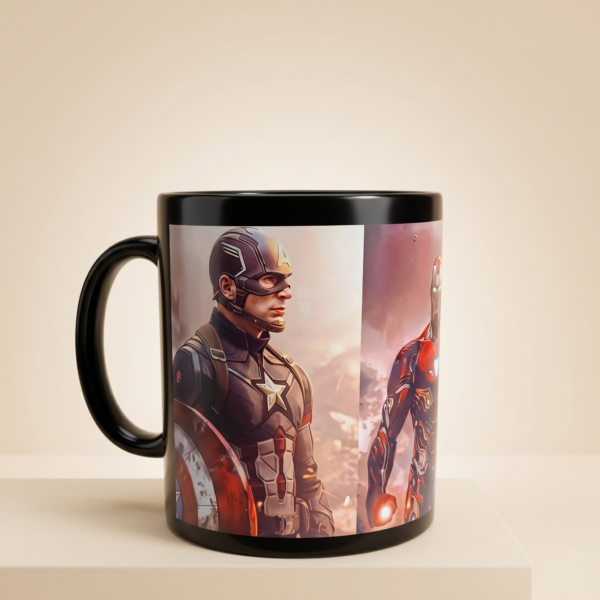 EBIEOP Personalized Marvel Heroes Black Mug