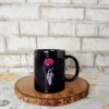 Rose in Skeleton Hand Black Patch Mug