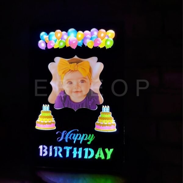 E B I E O P_20250224_180303_0000 Happy Birthday Wooden Frame with led light
