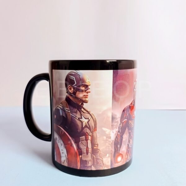 Personalized Marvel Heroes Black Mug