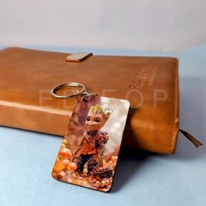 Groot Printed Customised Keychain