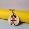 E B I E O P_20250224_194814_0000 Goku Print On Wooden Round Keychain (Double Side)