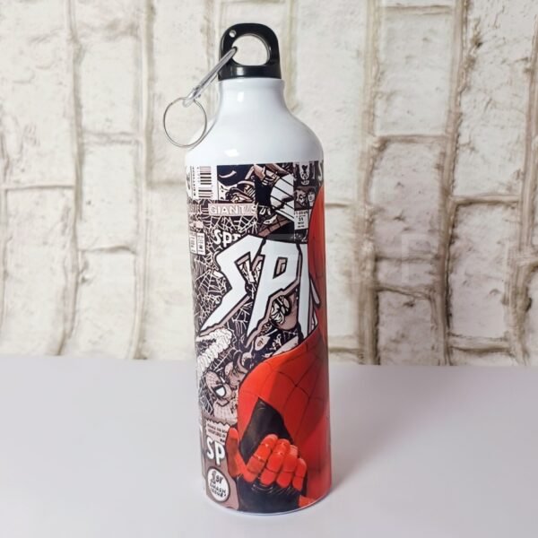 Spiderman Printed Customised Aluminium Water Bottle (750ml)
