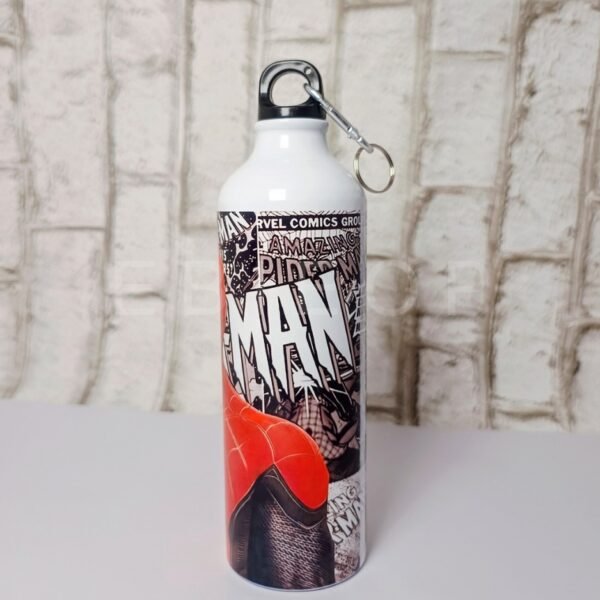 Spiderman Printed Customised Aluminium Water Bottle (750ml)