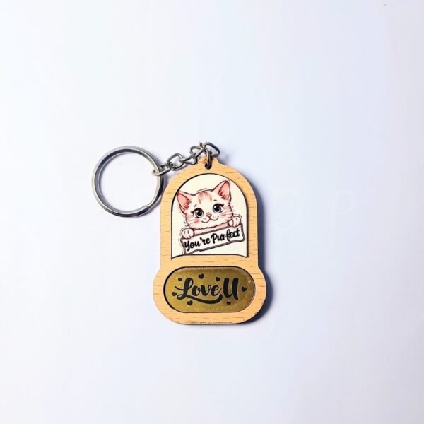 Love Printed Customised Keychain