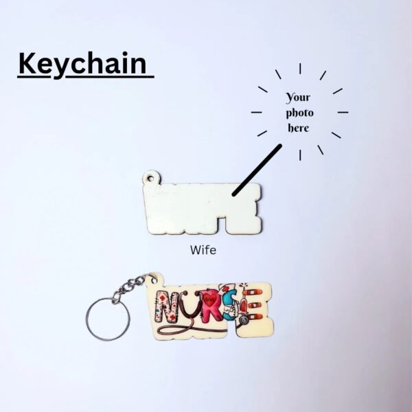 Customised Wife Cutout Keychain