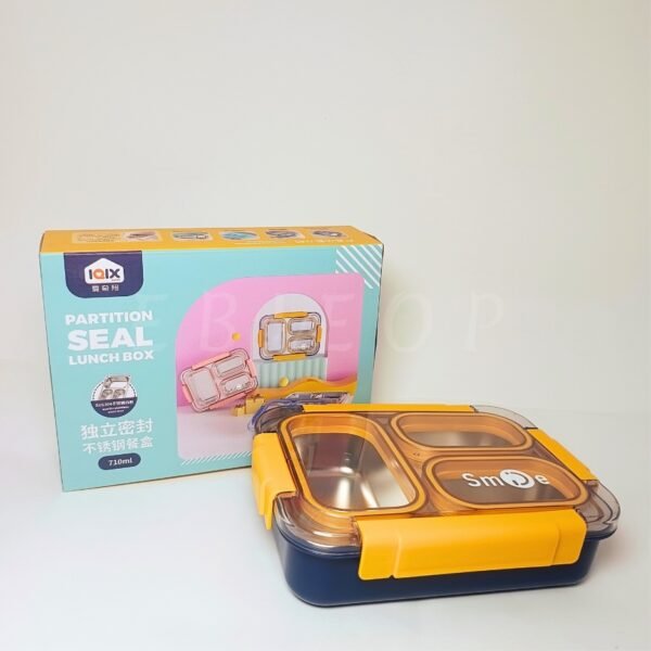 Final photo_20250408_105655_0000 Smile Stainless Steel Lunch Box (Yellow/Blue 710ml)