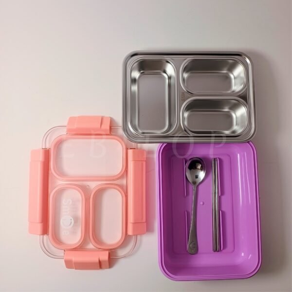 Final photo_20250408_112923_0000 Smile Stainless Steel Lunch Box (Pink 710ml)
