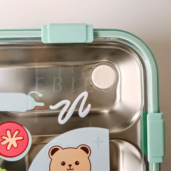 Final photo_20250428_145423_0000 3 Grid Stainless-steel Lunch Box (Green 700+150ml)