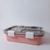 Final photo_20250428_145809_0000 3 Compartment Leak Proof Transparent Lunch Box (Pink 700ml)