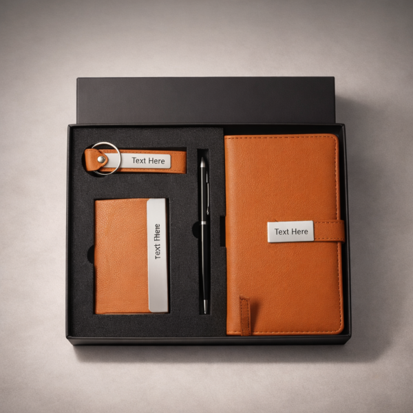 2025/07/1000277941.png Personalized 4-in-1 Diary Gift Set with Name Printing | Notebook, Pen, Card Holder & Keychain