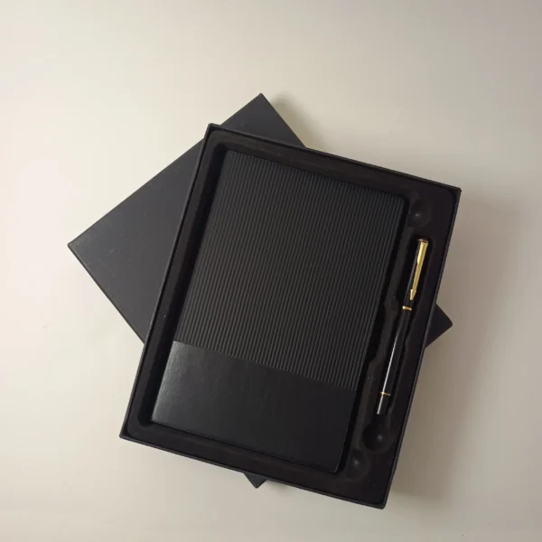 IMG_20250702_201358852 Personalized A5 Diary & Pen Gift Set | Custom Name Black Notebook With Pen