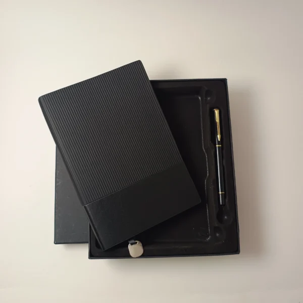 IMG_20250702_201719223 Personalized A5 Diary & Pen Gift Set | Custom Name Black Notebook With Pen