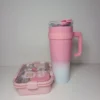 Bear Family Lunch Box with 1200ml Tumbler (Pink)