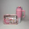 Bear Family Lunch Box with 1200ml Tumbler (Pink)