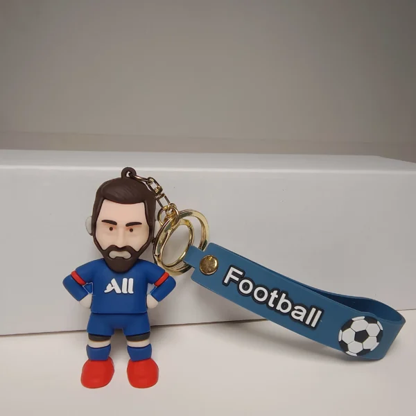 Premium Football Player Messi Keychain | 3d Rubber Figurine Keychain