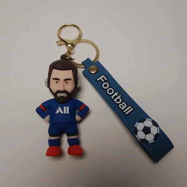 m3 Premium Football Player Messi Keychain | 3d Rubber Figurine Keychain