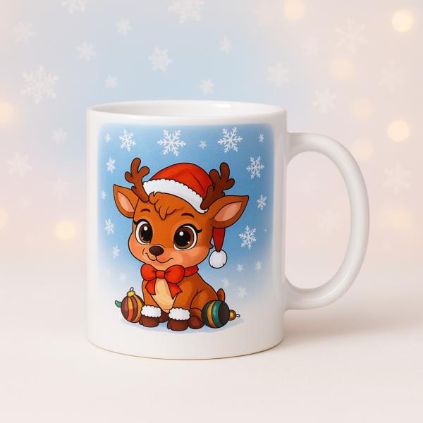 Cute Christmas Reindeer Coffee Mug